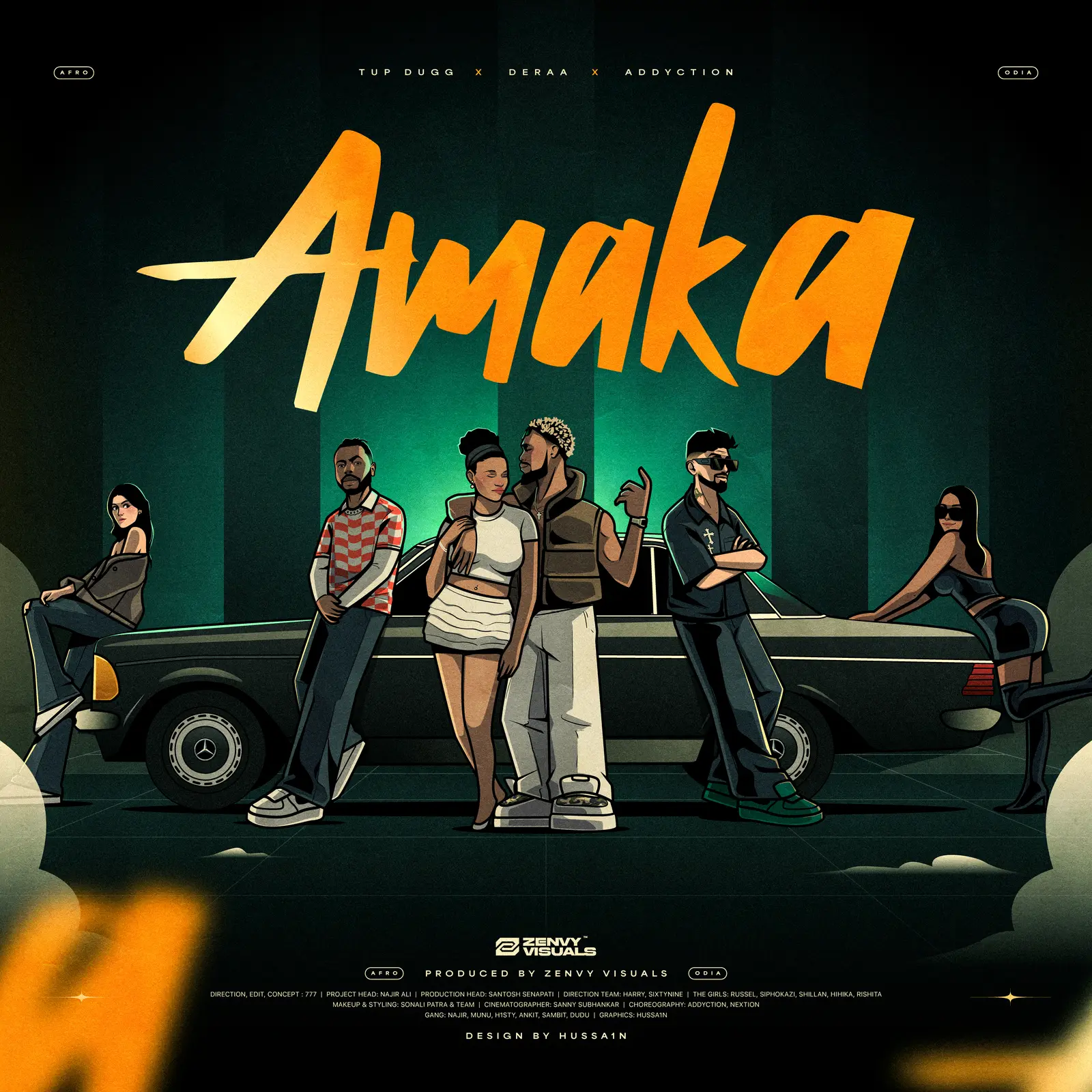 AMAKA — official cover art, Tup Dugg × Deraa × Addyction
